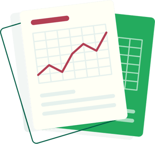 Dr crossing his arms smiling with glasses with marker icon and chart up icon